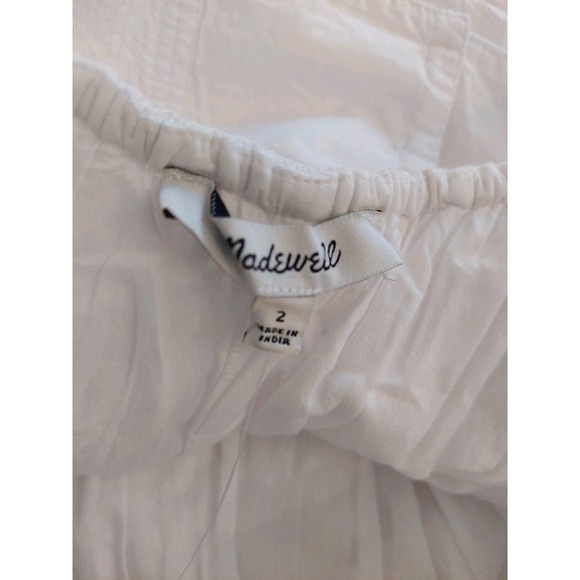 NEW!  Madewell Cutout-Back Empire Midi Dress Cotton Eyelet White Size 2 $158 - Picture 10 of 15